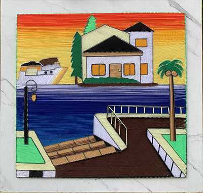 Island Haven is a mesmerizing artwork that depicts the perfect dream home.